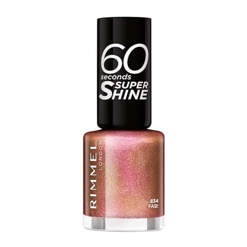 Image of Rimmel 60 Seconds Glitter Nail Polish, 834 Fab, 8 ml, (Pack of 1)