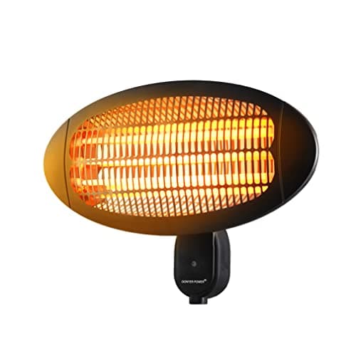 Image of DONYER POWER Wall Ceiling Mount Electric Quartz Heater 2000W outdoor for Patio IPX4 Certified Waterproof Black