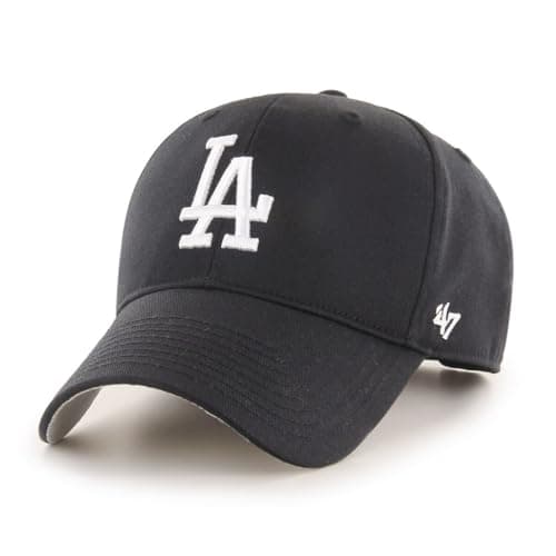 Image of 47 Los Angeles Dodgers MLB Raised Basic Most Value P. Black Adjustable Snapback Cap
