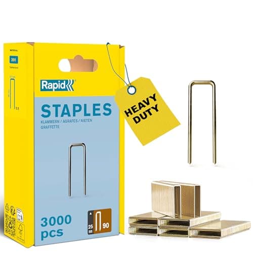 Image of Rapid High Performance No.90 Narrow Crown Staples, Leg Length: 25 mm, 5000124 - 3000 Pieces