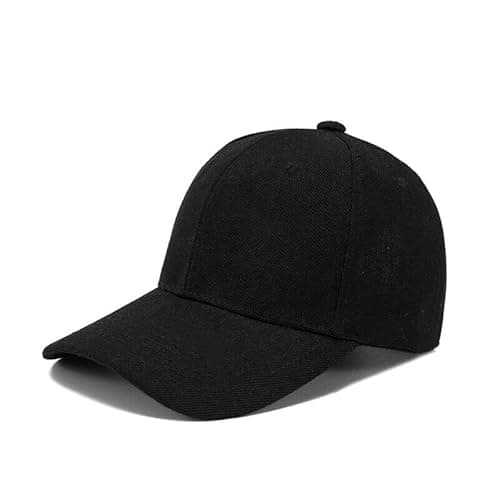 Image of Boolavard Kids Boy Girl Baseball Cap Hat Soft Cotton Lightweight Adjustable Size for 2-9 Years (Black)