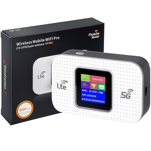 Image of Portable Wifi Hotspot, 4G/5G MiFi Router with SIM Card Slot,300Mbps Speed, 3000mAh Battery, Mobile WiFi Router Dongle Connects Up to 10 Devices,High Compatibility