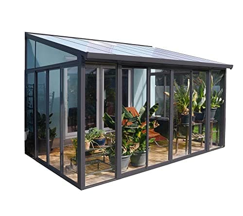 Image of Palram Canopia SanRemo™ Grey Lean to Conservatory - Robust Structure Sunroom