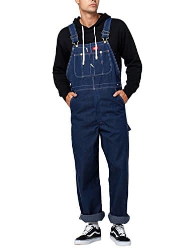 Image of Dickies, Men's, INDIGO DENIM BIB OVERALL, INDIGO BLUE, 34W / 32L