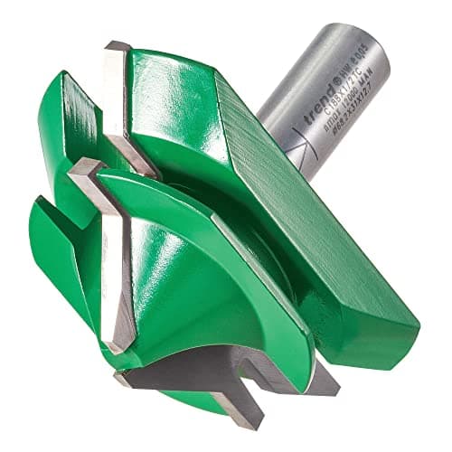 Image of Trend CraftPro Mitre Lock Jointer Router Cutter, 1/2 Inch Shank, 68mm Cut Diameter, 30mm Cut Length, 45-Degree Angle, C188X1/2TC