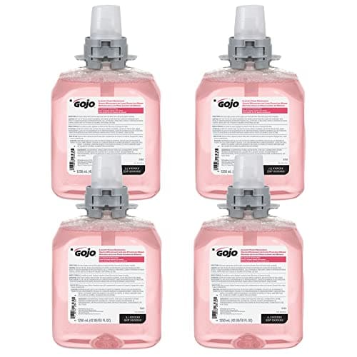 Image of GOJO FMX-12 Luxury Foam Handwash, Cranberry Scent, EcoLogo Certified, 1250 mL Foam Soap Refill for GOJO FMX-12 Push-Style Dispenser (Pack of 4) – 5161-04