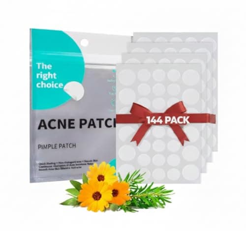 Image of Pimple Patches for Face (144 PCS) Hydrocolloid Patches for Acne,Patch to Cover Zit & Blemishes, Spot Stickers, Invisible Spot Patches, Breakout-Fighting Dots for Spot
