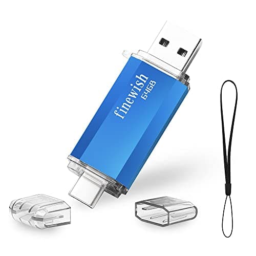 Image of USB C Memory Stick 64 GB, 2 in 1 Type C Flash Drive 64gb USB Key Portable Otg Pendrive 64gb for Tablets, New Macbook, Android Smartphones, Samsung, Huawei, Oneplus Etc. (Blue)