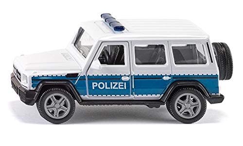 Image of siku 2308, Mercedes-AMG G65 Police Car with Trailer Hitch, 1:50, Metal,Plastic, Blue,White, Changeable tyres