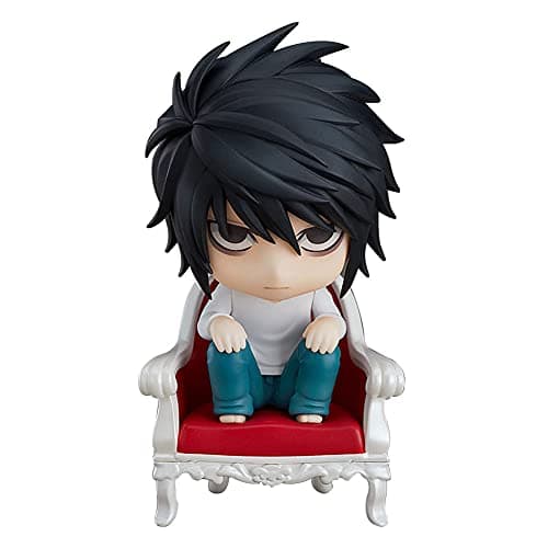 Image of Death Note Figures, Light Yagami/L Anime Figure Statues PVC Movable Interchangeable Face Parts Action Figurine for Fans 10CM