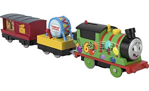 Image of Thomas & Friends Motorized Toy Party Train Percy Battery-Powered Engine for Preschool Kids Ages 3+ Years, HDY72