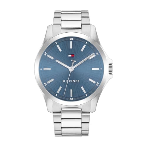Image of Tommy Hilfiger Three Hand Quartz Movement Watch for Men with Silver Stainless Steel Bracelet - 1710670