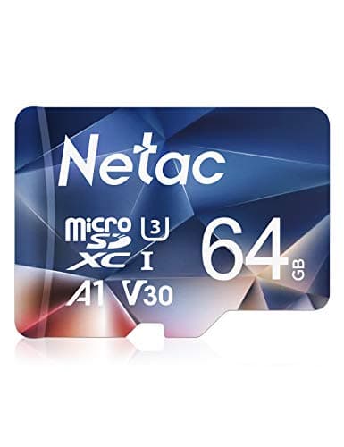 Image of Netac 64GB MicroSDXC Memory Card, Micro SD Card R/W up to 100/30MB/s, TF Card 4K Full HD Video Recording, UHS-I, C10, U3, A1, V30, for Camera, Smartphone, Security System, Drone, Dash Cam
