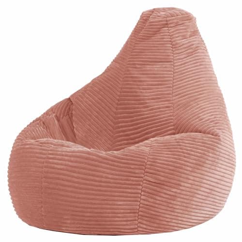 Image of icon Dalton Kids Bean Bag, Dawn Pink, Cord Kids Bean Bag Chair with Filling Included for Girls and Boys, Childrens Chair, Beanbags for Children, Playroom Décor, Bedroom Accessories
