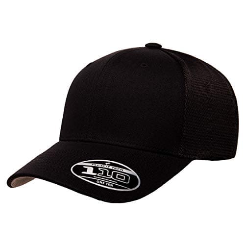 Image of Flexfit Men's 110 Mesh Trucker Hat, Black, One Size