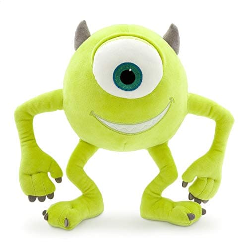 Image of Disney Store Mike Wazowski Small Soft Plush Toy, Monsters, Inc., 27cm/10”, Cuddly Creature Made with Soft-Feel Fabric with Large Embroidered Eye and 3D Horn, Suitable for All Ages