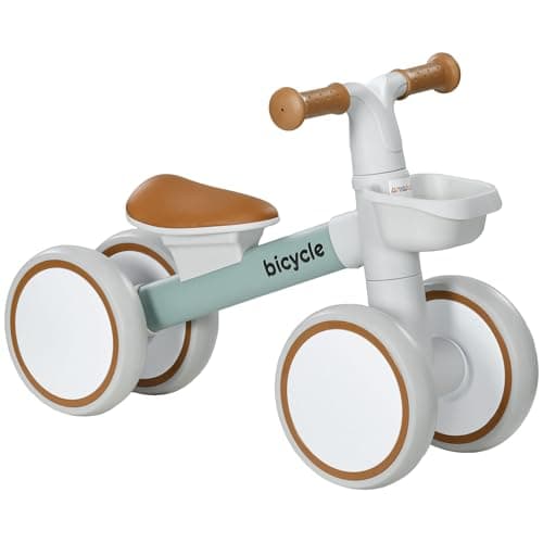 Image of AIYAPLAY Kids Balance Bike for 1-3 Years Old, No Pedal Toddler Balance Bike with Adjustable Seat, Silent Wheels, Training Bike for Boys and Girls, Green
