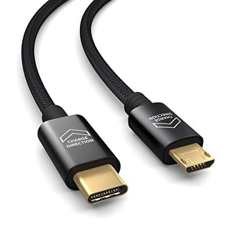 Image of PAXO 0.5m USB C to micro USB cable, charges micro USB devices, charging cable, charging adapter, data cable, USB 2.0