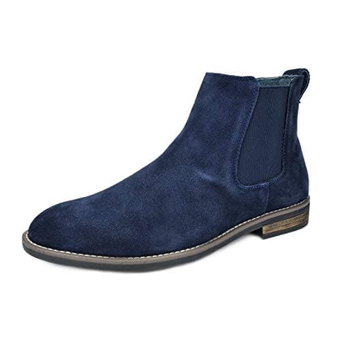 Image of Bruno Marc Men's Suede Leather Chelsea Ankle Boots, Fashion, Walking and Comfort Casual Business Shoes,Size 11,Navy,URBAN-06