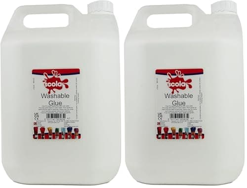Image of Scola Washable Crafting Kids Glue, 5 Litres, School Supplies, Art and Crafts Projects, Children's Craft Projects, For Kids (Pack of 2)