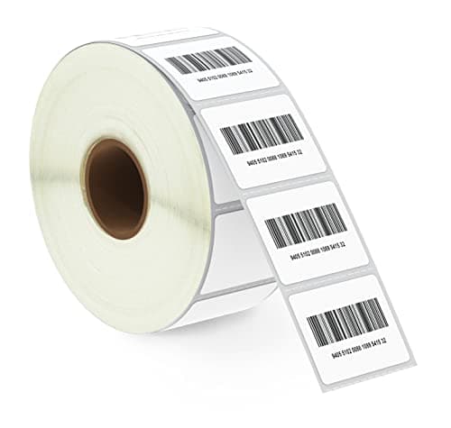 Image of BETCKEY - 32mm x 25mm(1.25 in x 1 in) Barcode & Address Thermal Labels, 1380 Perforated Labels per Roll, Compatible with Zebra & More Printers