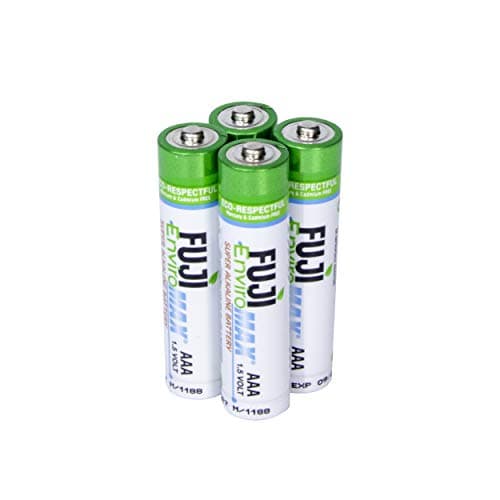 Image of Fuji Enviromax 1.5V Super Alkaline AAA Batteries - No Harmful PVC & Heavy Metals, Long Lasting, Powerful, Triple AAA Batteries (Pack of 4)