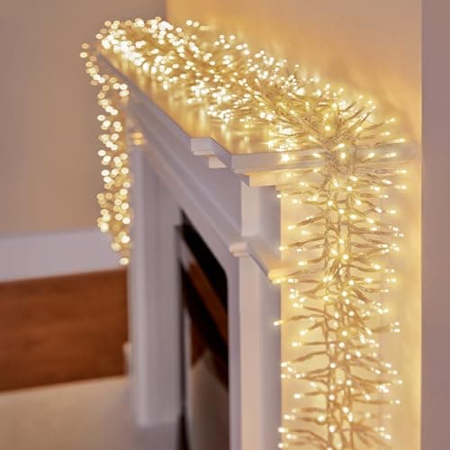 Image of Premier 9.3m 720 LED Cluster Christmas Lights – Multi Action Indoor Decoration with Timer – Warm White