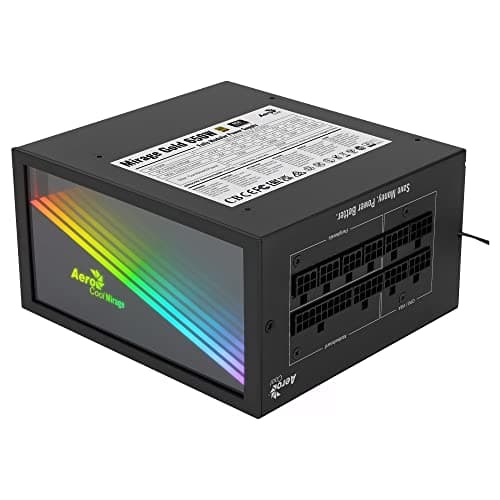 Image of Aerocool MIRAGEGOLD 650W RGB 80 Plus Gold Modular PC Power Supply, Japanese Capacitors