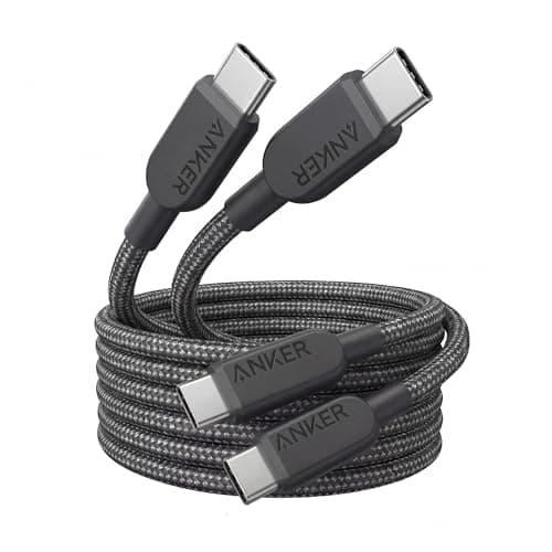 Image of Anker 240W USB C to USB C Cable (2Pack,6ft/1.8m), USB C Charger Cable Fast Charge for MacBook Pro, iPhone 17/16/15, iPad Pro, Samsung Galaxy,and More(USB 2.0)
