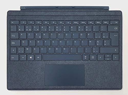 Image of Surface Pro Microsoft Type Cover, Belgian/Belgium AZERTY Layout Backlit Alacantara Keyboard, Cobalt Blue - Compatible with Surface Pro 3/4/2017/5/6/7