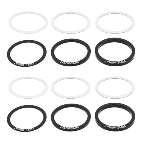 Image of eMagTech 12pcs Bike Bottom Bracket Gasket Bicycle Crank Crankset Bottom Spacer Crankset Shim Washers Parts Road Accessories For BB86/91/92/BB30/PF30, 24mm
