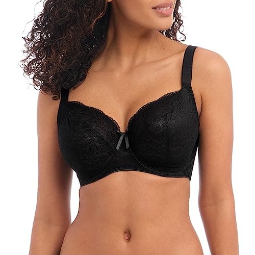 Image of Freya Fancies Balcony Bra Black Black 34H