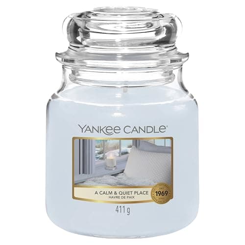Image of Yankee Candle Scented Candle | A Calm & Quiet Place Medium Jar Candle| Long Burning Candles: up to 75 Hours | Gifts for Women
