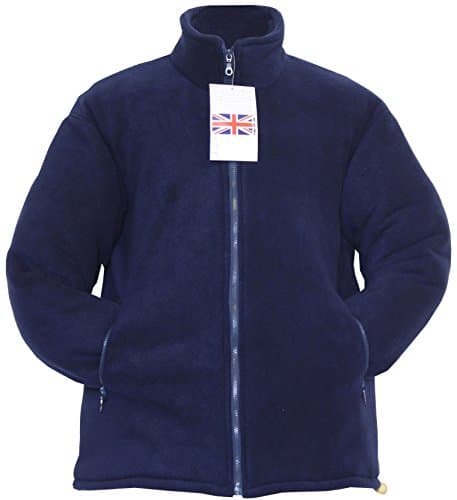 Image of MEN'S / LADIES THICK QUILTED PADDED WARM ANTI PILL FLEECE JACKET SIZES S-5XL (L, NAVY)