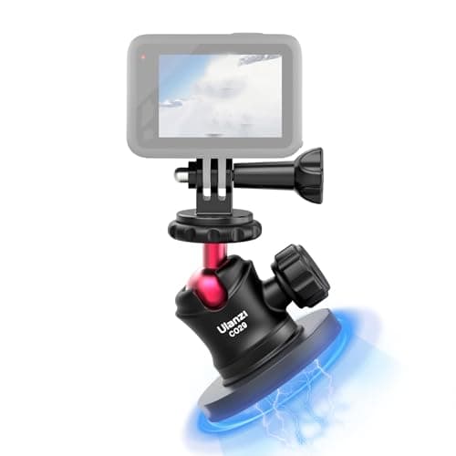 Image of ULANZI Magnetic Camera Mount for GoPro, Strong Magnetic Mount with 360° Rotation Ball Head and Built-in 6 Magnets, Compatible with GoPro Hero 11/10/9/8/7/6, DJI OSMO Action, Insta360