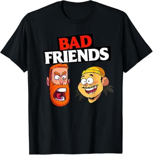 Image of iNexTone Bad Friends Merch T-Shirt (5XL,Black)