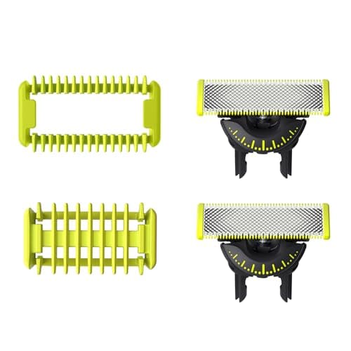 Image of Philips OneBlade Original 360 Blade Heads + Body Kit Combs, Compatible with all OneBlade and Pro Electric Shaver & Trimmers, Original from Philips, 2x One Blade, 2x Combs, 8-Month Supply (QP624/50)
