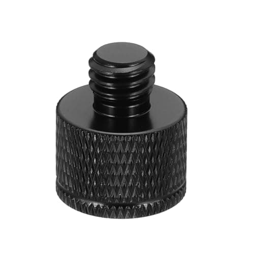 Image of PATIKIL Mic Stand Adapter 5/8" Female to 3/8" Male, Microphone Thread Screw Adapter for Camera Microphone Stand Tripod, Black