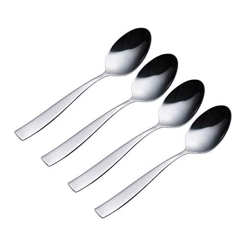 Image of Viners Everyday Purity Dessert Spoons Set of 4 | Stainless Steel Cutlery | Mirror Polished Finish | Dishwasher Safe | Elegant Everyday Dining