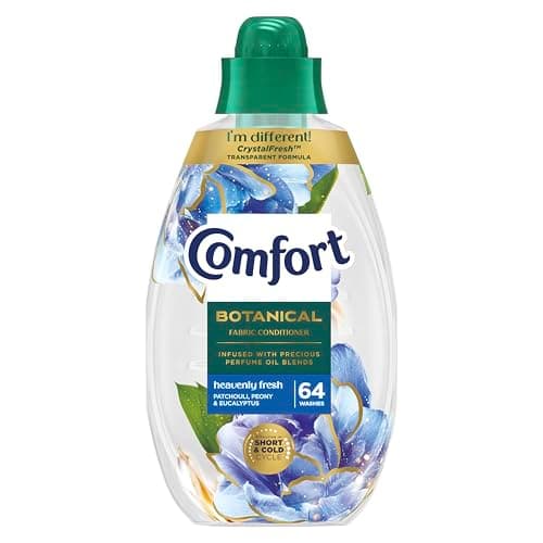 Image of Comfort Botanical Heavenly Fresh Fabric Conditioner softener with CrystalFresh* transparent formula Freshness inspired by nature 960 ml (64 washes)