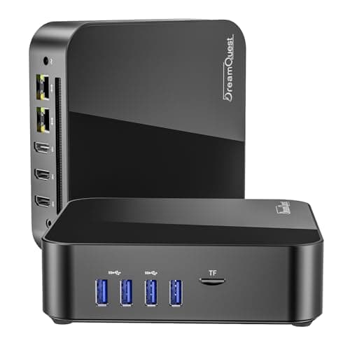 Image of DreamQuest 2025 New Ultra Fast Mini PC Windows 11 Pro Preinstalled, Intel N95 3.4GHz 12GB DDR5 512GB SSD, Portable Mini Desktop PC with Dual HDMI2.1 DP Port WiFi 6/BT 5.3 for Home Office
