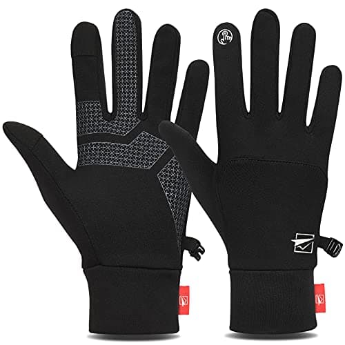 Image of TOLEMI Thermal Winter Gloves for Men Women, Anti-Slip Touch Screen Liner Gloves for Running, Walking, Riding, Driving and Cycling