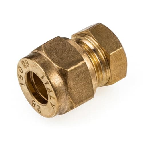 Image of 2X Westco 10mm DZR Brass Compression Stop End – Corrosion-Resistant Fitting for Copper Pipework