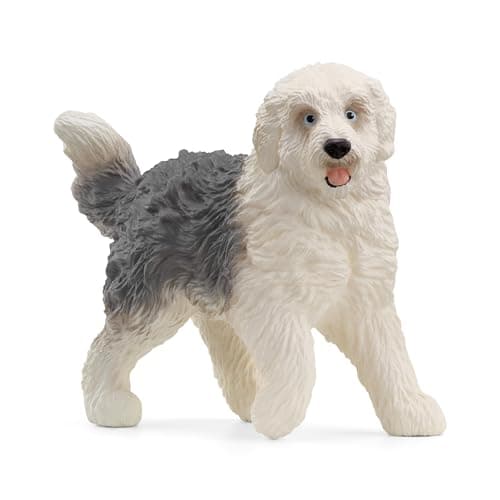 Image of SCHLEICH 13968 Old English Sheepdog, from 3 years FARM WORLD - Figurine, 3 x 8 x 6 cm