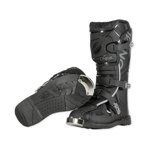 Image of O'NEAL Kids Motocross Boots TRIBUTE Youth Boot I MX Enduro I Motocross Boots Kids with Metal Sole Protection & Adjustable Buckles I Black I Size 31EU/11UK Child