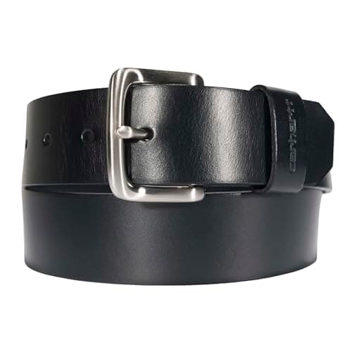 Image of Carhartt Men's Jean Belt, Bridle Leather Classic Buckle (Black), 36