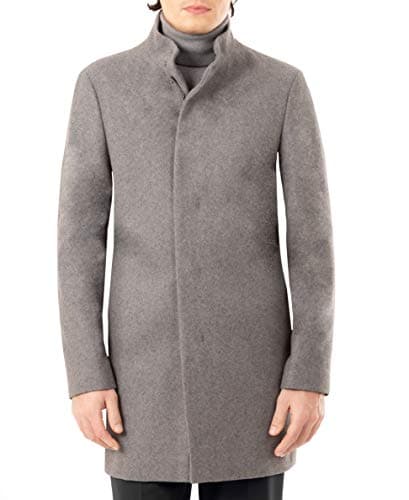 Image of Calvin Klein - Wool Blend Coat - Slim Fit Essential Overcoat mens