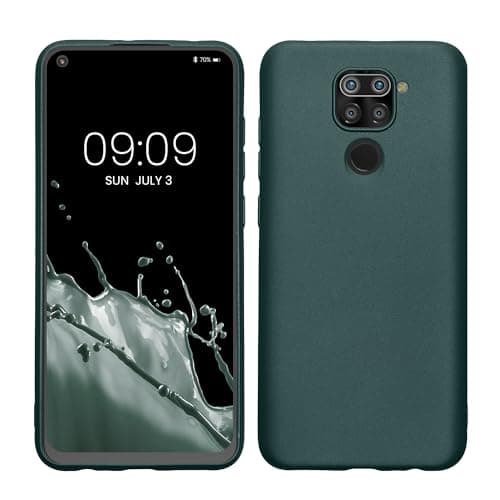 Image of kwmobile Case for Xiaomi Redmi Note 9 Case - Soft Slim Metallic TPU Silicone Cover - Metallic Teal