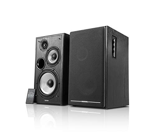 Image of Edifier R2750DB Active 3-Way Bookshelf Speakers 2.0, Bluetooth v5.1 & aptX, 136W RMS, 6.5″ Bass, 4″ Mid & 0.75″ Silk Dome Tweeters, Dual RCA/Optical/Coaxial Inputs & Sub Out, Tone Control, Black