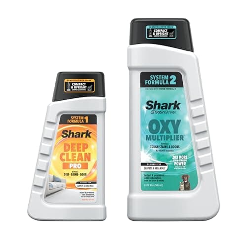 Image of Shark PXCMBUNDLE StainStriker Complete Bundle for Shark StainStriker portable cleaners, for carpets & area rugs, instantly eliminates odors, 32oz OXY Multiplier and 16oz Deep Clean Pro